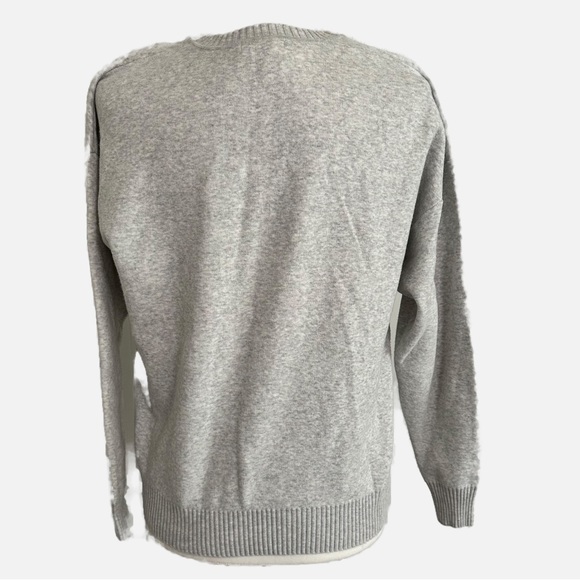 FOREVER 21 Gray Long-sleeve Pullover Sweatshirt With Sequins Dog Size Medium - Picture 5 of 9